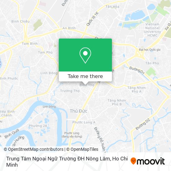 Trung Tâm Ngoại Ngữ Trường ĐH Nông Lâm map