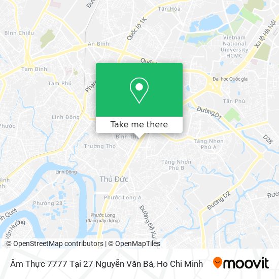 Ẩm Thực 7777 Tại 27 Nguyễn Văn Bá map