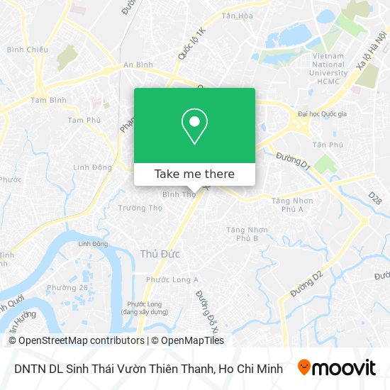 DNTN DL Sinh Thái Vườn Thiên Thanh map