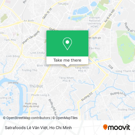 Satrafoods Lê Văn Việt map