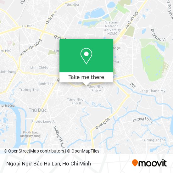 Ngoại Ngữ Bắc Hà Lan map