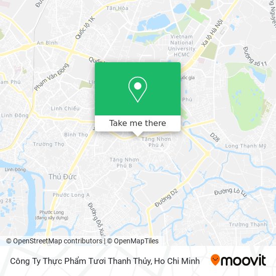 Công Ty Thực Phẩm Tươi Thanh Thủy map