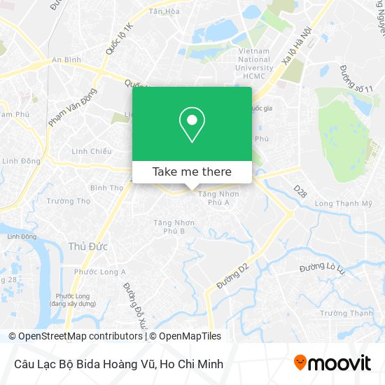 Câu Lạc Bộ Bida Hoàng Vũ map