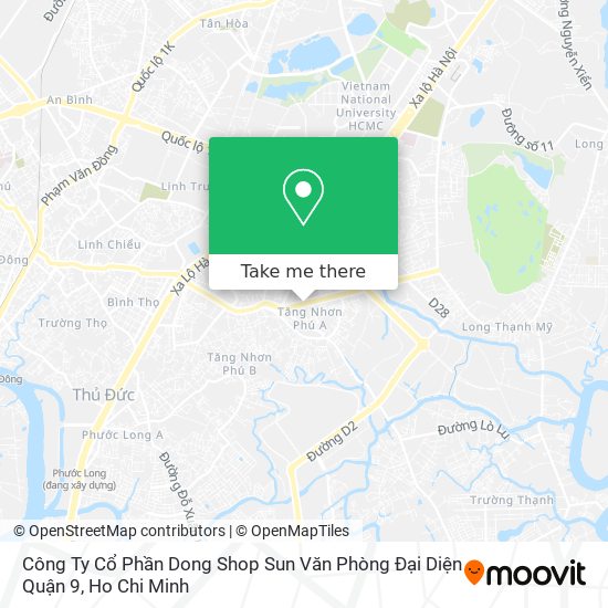 Công Ty Cổ Phần Dong Shop Sun Văn Phòng Đại Diện Quận 9 map