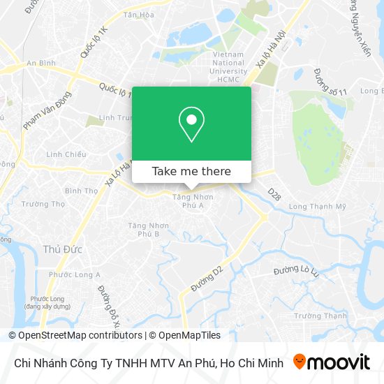 Chi Nhánh Công Ty TNHH MTV An Phú map