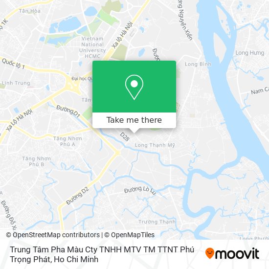 Trung Tâm Pha Màu Cty TNHH MTV TM TTNT Phú Trọng Phát map