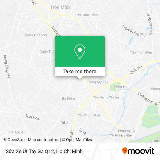 Sửa Xe Út Tay Ga Q12 map