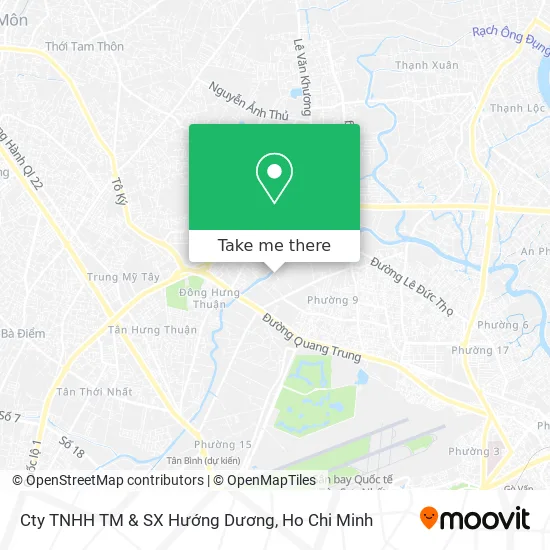 Cty TNHH TM & SX Hướng Dương map