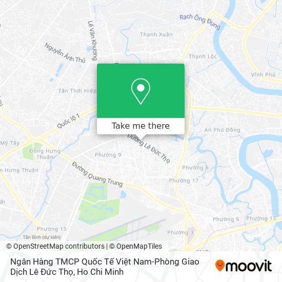 Ngân Hàng TMCP Quốc Tế Việt Nam-Phòng Giao Dịch Lê Đức Thọ map