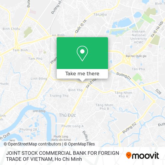 JOINT STOCK COMMERCIAL BANK FOR FOREIGN TRADE OF VIETNAM map