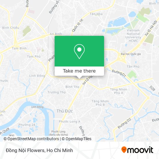 Đồng Nội Flowers map