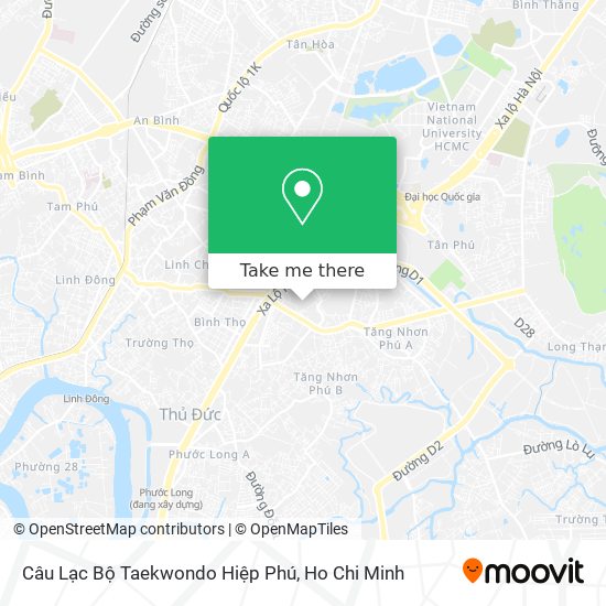 Câu Lạc Bộ Taekwondo Hiệp Phú map