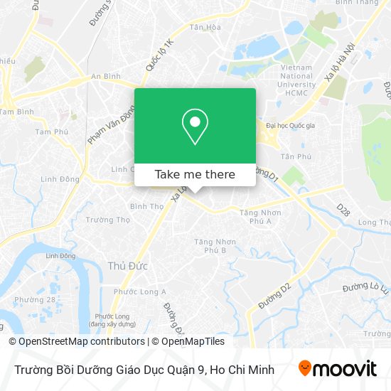 Trường Bồi Dưỡng Giáo Dục Quận 9 map