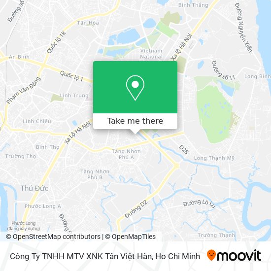 Công Ty TNHH MTV XNK Tân Việt Hàn map