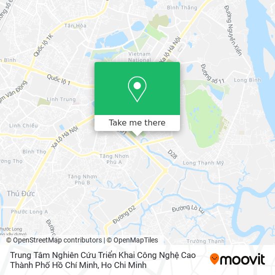 Trung Tâm Nghiên Cứu Triển Khai Công Nghệ Cao Thành Phố Hồ Chí Minh map