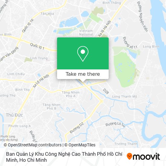 Ban Quản Lý Khu Công Nghệ Cao Thành Phố Hồ Chí Minh map