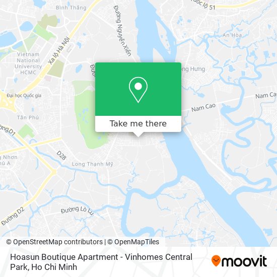 Hoasun Boutique Apartment - Vinhomes Central Park map