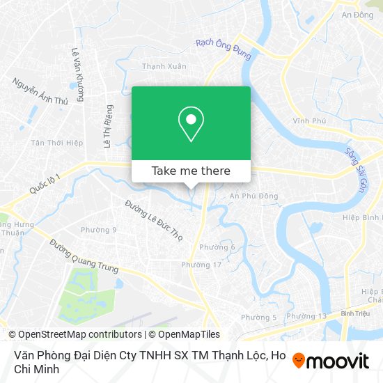 Văn Phòng Đại Diện Cty TNHH SX TM Thạnh Lộc map