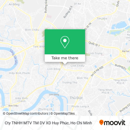 Cty TNHH MTV TM DV XD Huy Phúc map