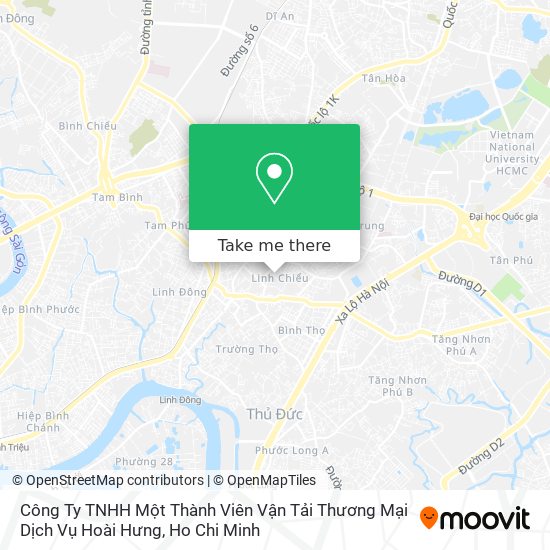 Công Ty TNHH Một Thành Viên Vận Tải Thương Mại Dịch Vụ Hoài Hưng map