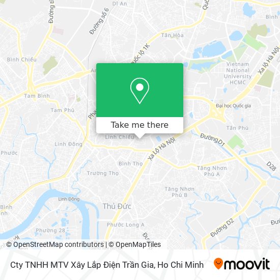 Cty TNHH MTV Xây Lắp Điện Trần Gia map