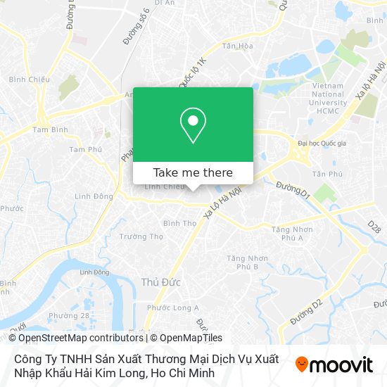 Công Ty TNHH Sản Xuất Thương Mại Dịch Vụ Xuất Nhập Khẩu Hải Kim Long map