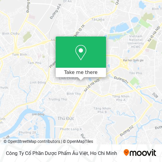 Công Ty Cổ Phần Dược Phẩm Âu Việt map