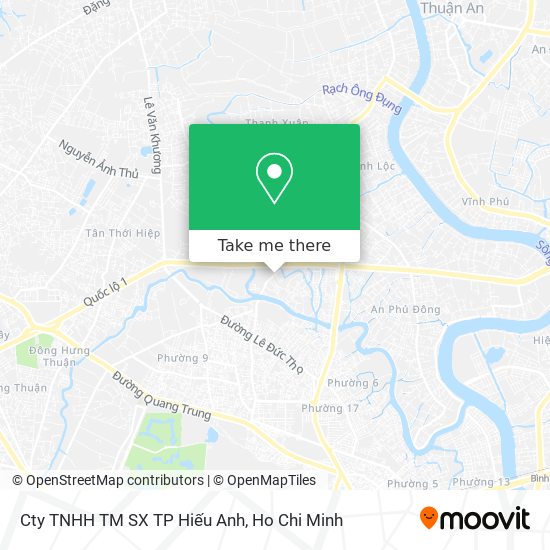 Cty TNHH TM SX TP Hiếu Anh map