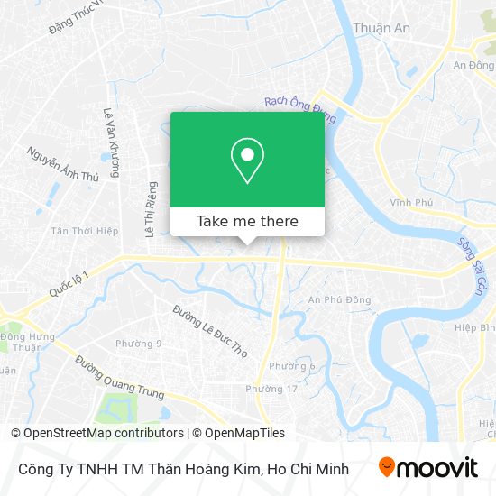 Công Ty TNHH TM Thân Hoàng Kim map