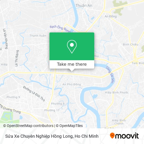 Sửa Xe Chuyên Nghiệp Hồng Long map