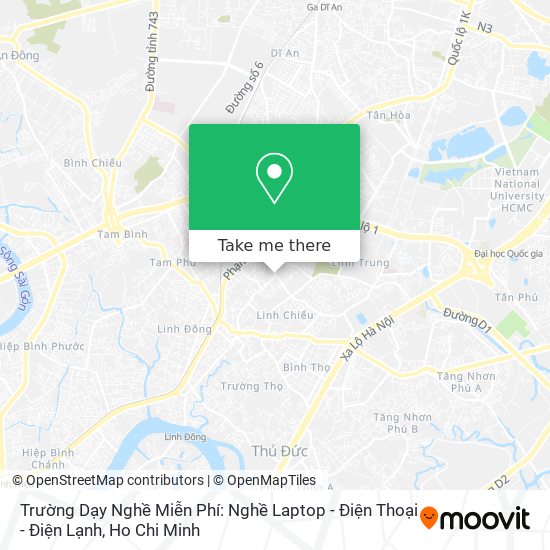 Trường Dạy Nghề Miễn Phí: Nghề Laptop - Điện Thoại - Điện Lạnh map