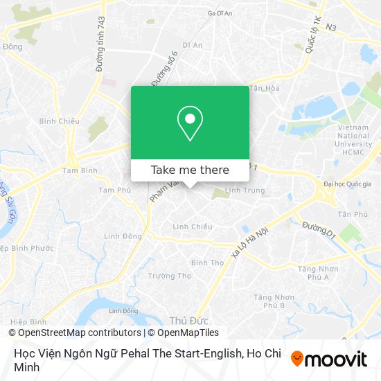 Học Viện Ngôn Ngữ Pehal The Start-English map