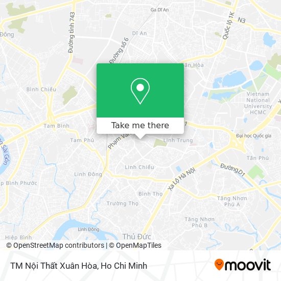 How to get to TM Nội Thất Xuân Hòa in Thủ Đức by Bus?