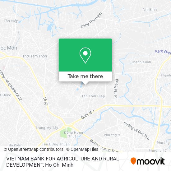 VIETNAM BANK FOR AGRICULTURE AND RURAL DEVELOPMENT map
