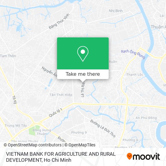 VIETNAM BANK FOR AGRICULTURE AND RURAL DEVELOPMENT map