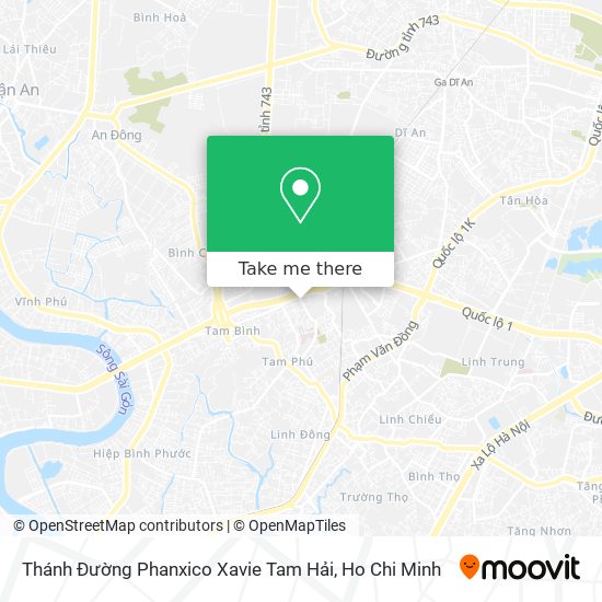 Thánh Đường Phanxico Xavie Tam Hải map