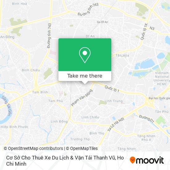 Cơ Sở Cho Thuê Xe Du Lịch & Vận Tải Thanh Vũ map