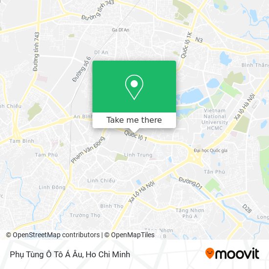 Phụ Tùng Ô Tô Á Âu map