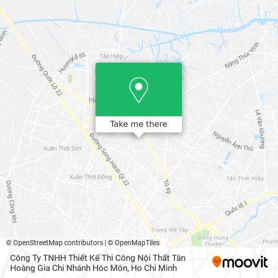 Công Ty TNHH Thiết Kế Thi Công Nội Thất Tân Hoàng Gia Chi Nhánh Hóc Môn map