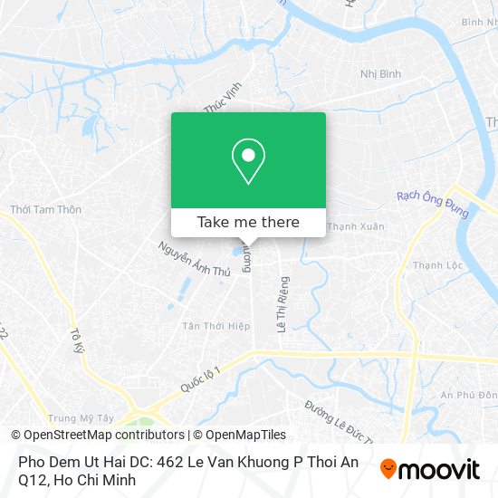 Pho Dem Ut Hai DC: 462 Le Van Khuong P Thoi An Q12 map