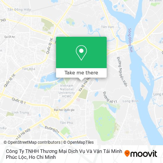Công Ty TNHH Thương Mại Dịch Vụ Và Vận Tải Minh Phúc Lộc map
