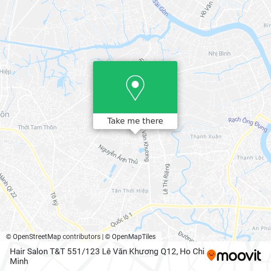 Hair Salon T&T 551 / 123 Lê Văn Khương Q12 map