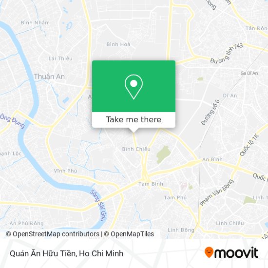 Quán Ăn Hữu Tiền map