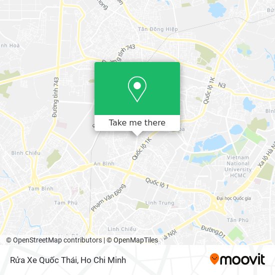 Rửa Xe Quốc Thái map