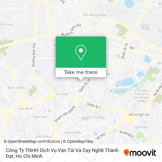 Công Ty TNHH Dịch Vụ Vận Tải Và Dạy Nghề Thành Đạt map