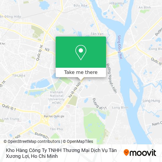 Kho Hàng Công Ty TNHH Thương Mại Dịch Vụ Tân Xương Lợi map