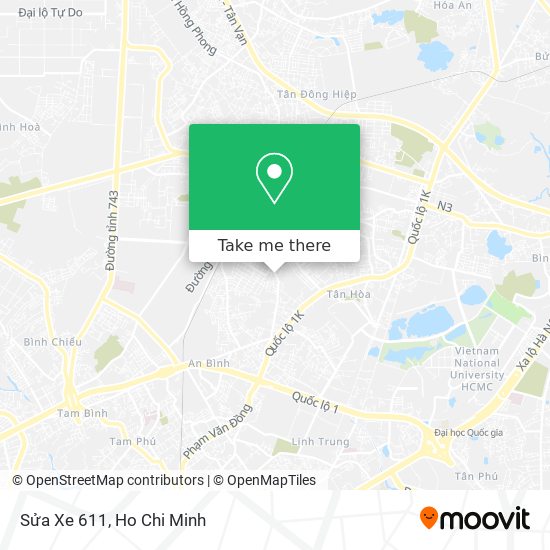 Sửa Xe 611 map