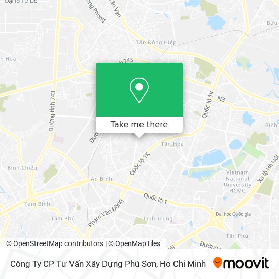 Công Ty CP Tư Vấn Xây Dựng Phú Sơn map