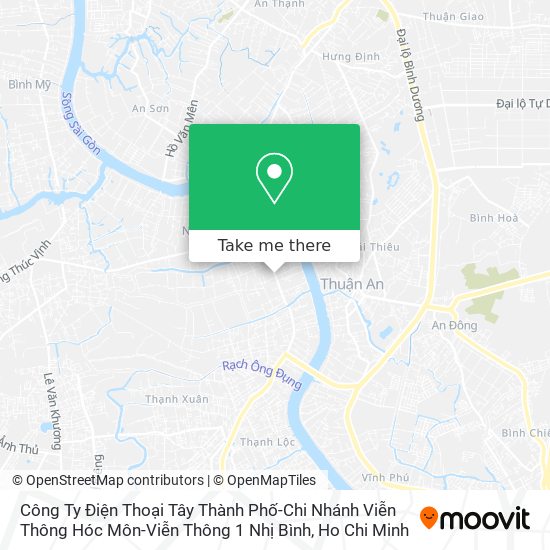 Công Ty Điện Thoại Tây Thành Phố-Chi Nhánh Viễn Thông Hóc Môn-Viễn Thông 1 Nhị Bình map