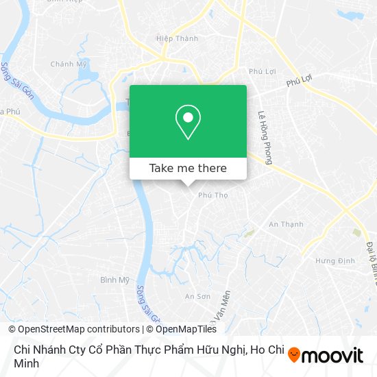 Chi Nhánh Cty Cổ Phần Thực Phẩm Hữu Nghị map